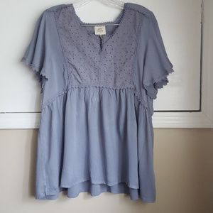 Knox Rose Dusty Blue Tunic Top